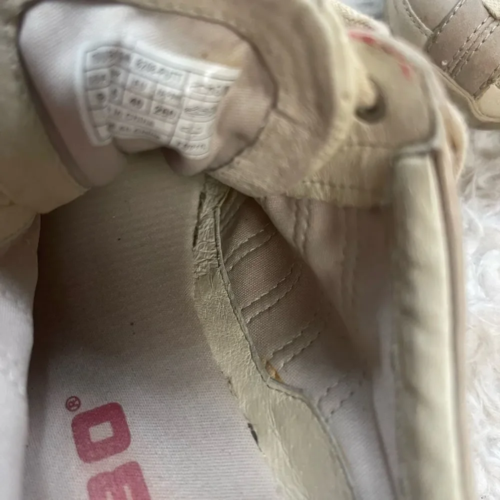 TSUBO Wedge Leather & Mesh khaki & beige Sneakers SZ9